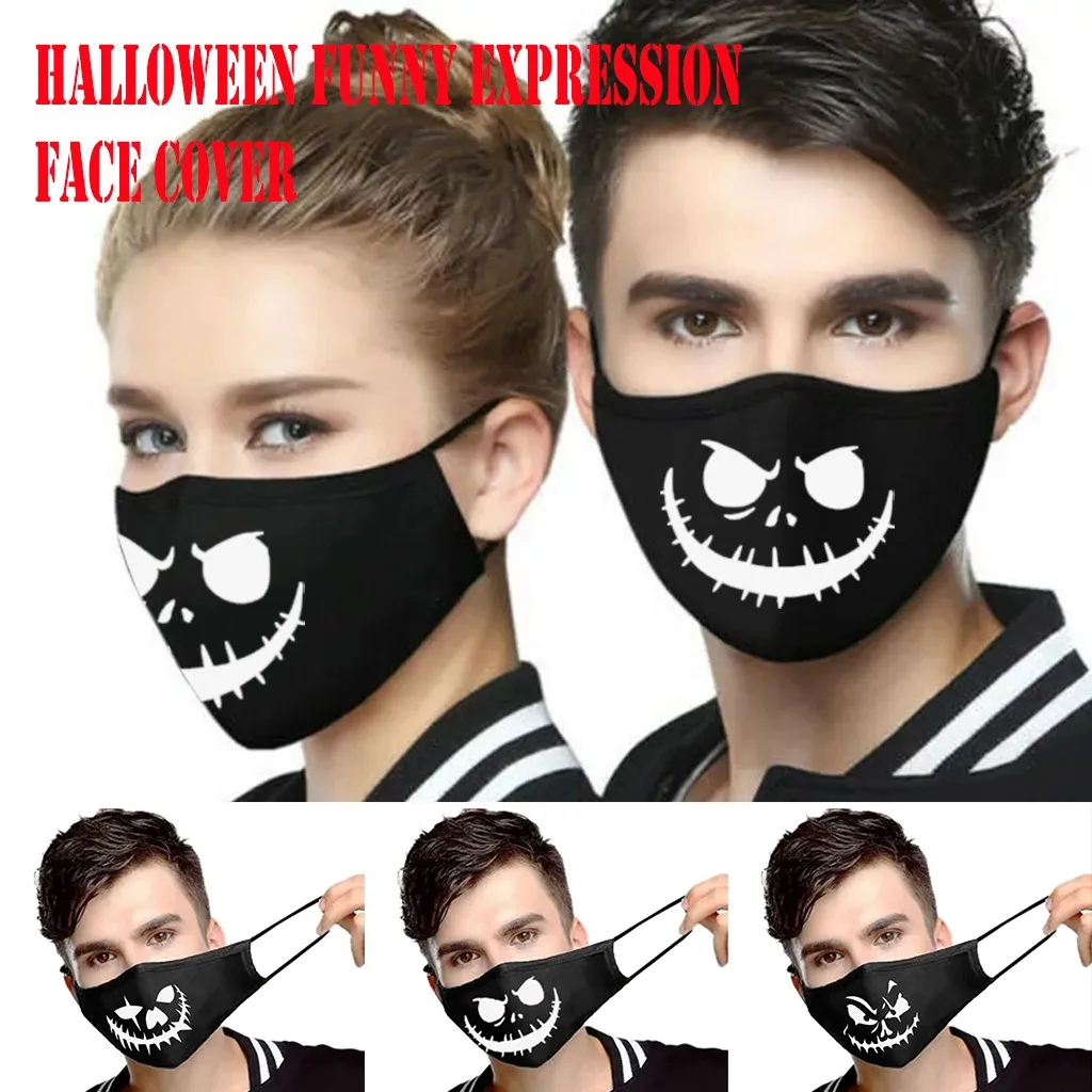 1 шт. для взрослых моющаяся маска Хэллоуина с забавными принтами можно разместить