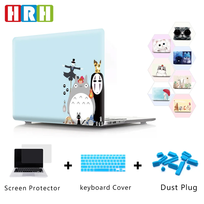 Чехол HRH для ноутбука защитный жесткий пластиковый чехол с рисунком животного