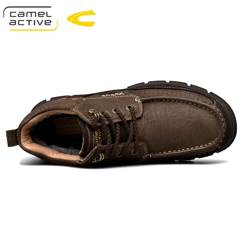 Camel Active новинка мужские высокие походные ботинки прочные Нескользящие теплые