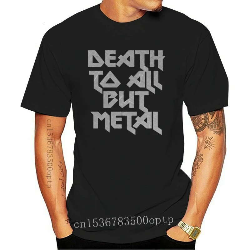 

New 2021 STEEL PANTHER *DEATH TO ALL BUT METAL Slogan Men's Black T-Shirt Size S-3XL