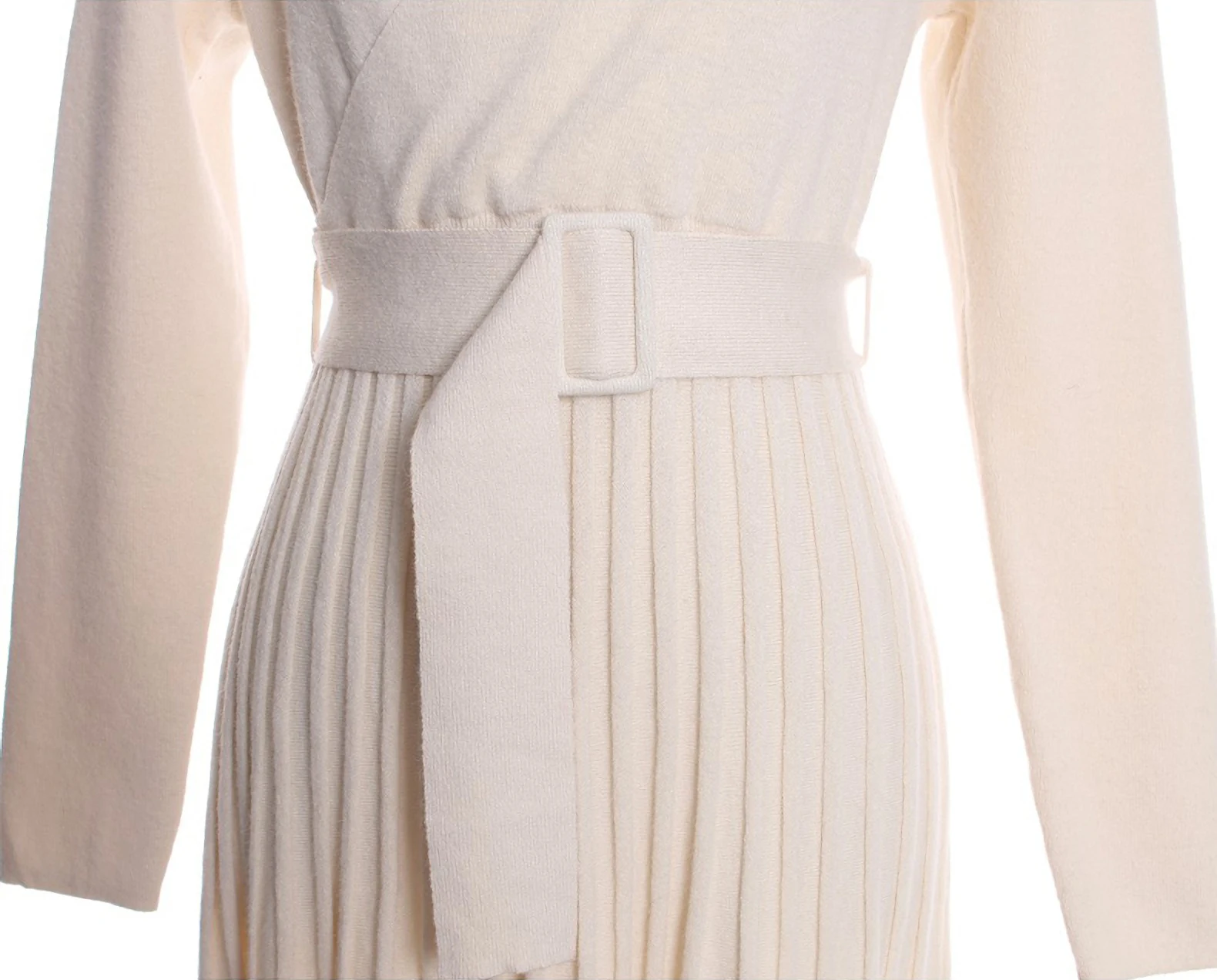 Элегантное женское платье-свитер с V-образным вырезом Осень-зима 2021 плотное