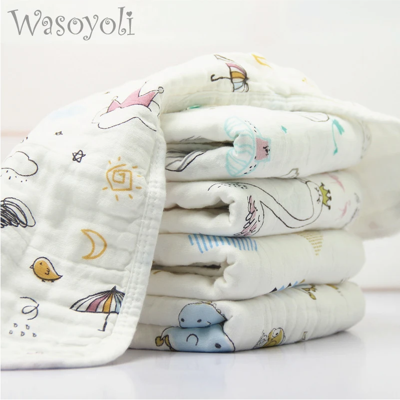 1 шт. ткань высокой плотности Wasoyoli 30*50 см цветной принт 100% хлопок 6 слойный висящий