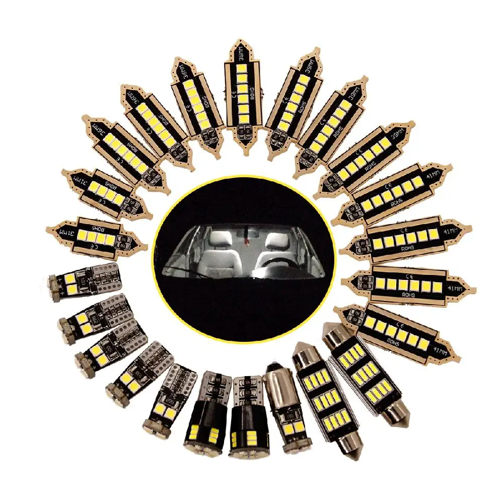 

Универсальный 23 шт. светодиодный T10 5050 автомобильный светильник лампа гирлянда для внутреннего купола багажник автомобиля номерной знак ла...