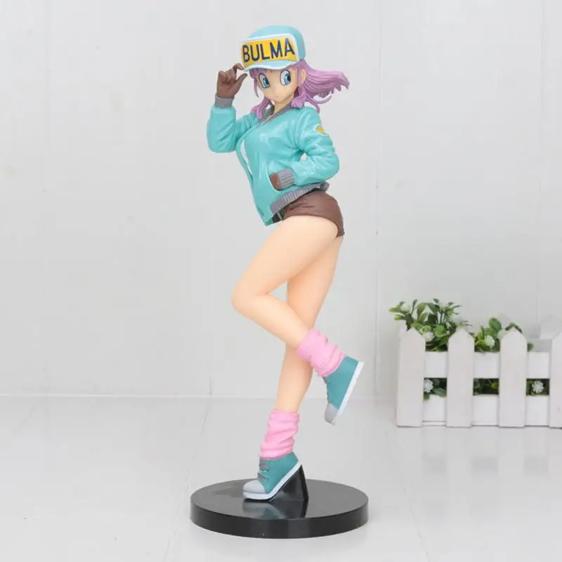 bulma blue opp bag Аниме Dragon Ball Z launch Lunch Bulma Scultures BIG Zoukei Tenkaichi Budoukai ПВХ Фигурки Коллекционная модель игрушки куклы - Цвет: bulma blue opp bag