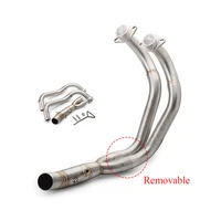 slip on motorcycle exhaust front link pipe head connect tube stainless steel exhaust system for yamaha mt07 until 2020