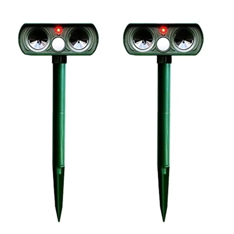 

2PCS Solar Repellent Cat Repeller Scarer Dual Ultra Deterrent Garden Animal Chaser Dropshipping