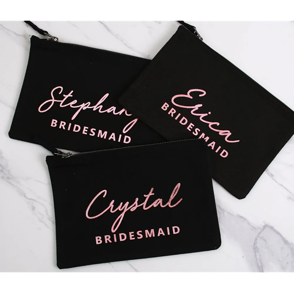 Персонализированная сумка для макияжа Mrs подружки невесты подарок