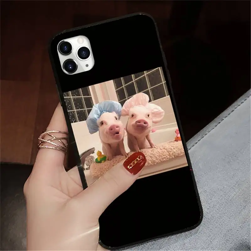 

Cute Little Pet Pig animal Phone Case for iPhone 11 12 pro XS MAX 8 7 6 6S Plus X 5S SE 2020 XR
