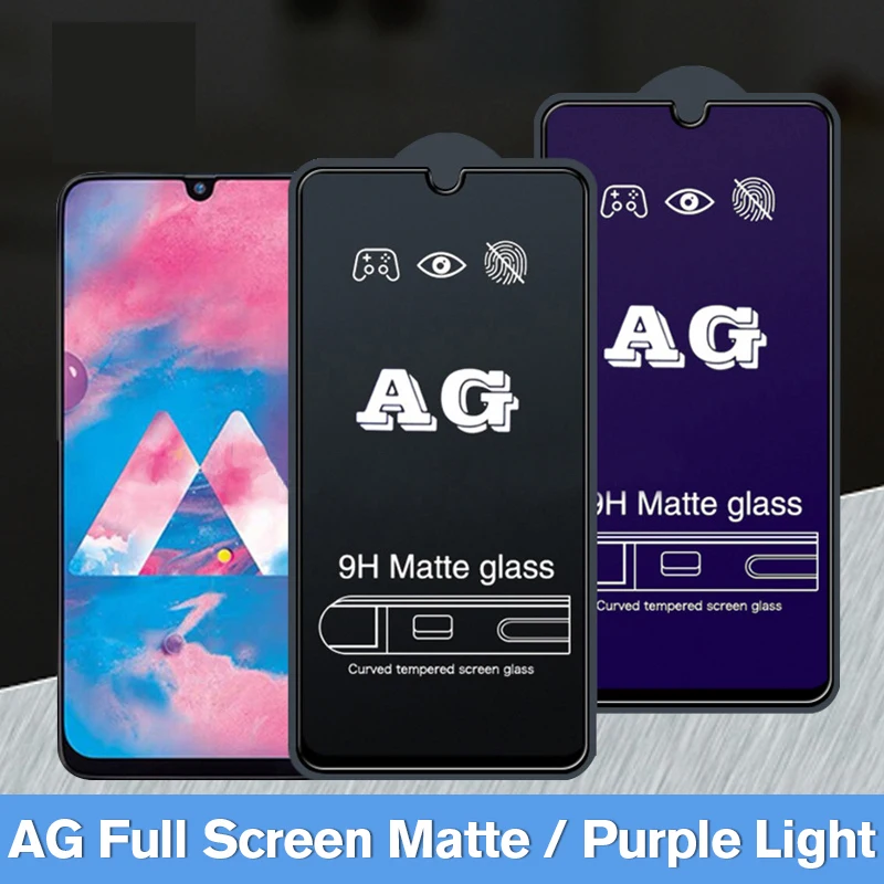 Полное покрытие матовое закаленное стекло для Samsung Galaxy A51 A71 M31 A70s A50s A30s A50 A30 A70