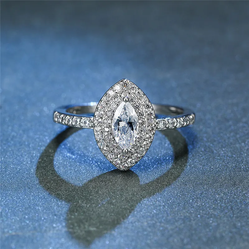 Обручальные кольца с белым цирконием для женщин обручальные покрытием из белого