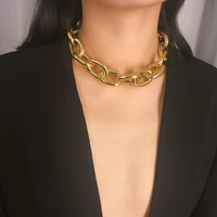 hyperbole miami cuban thick chain choker necklace fashion female statement neck collar accessories aluminum alloy necklace