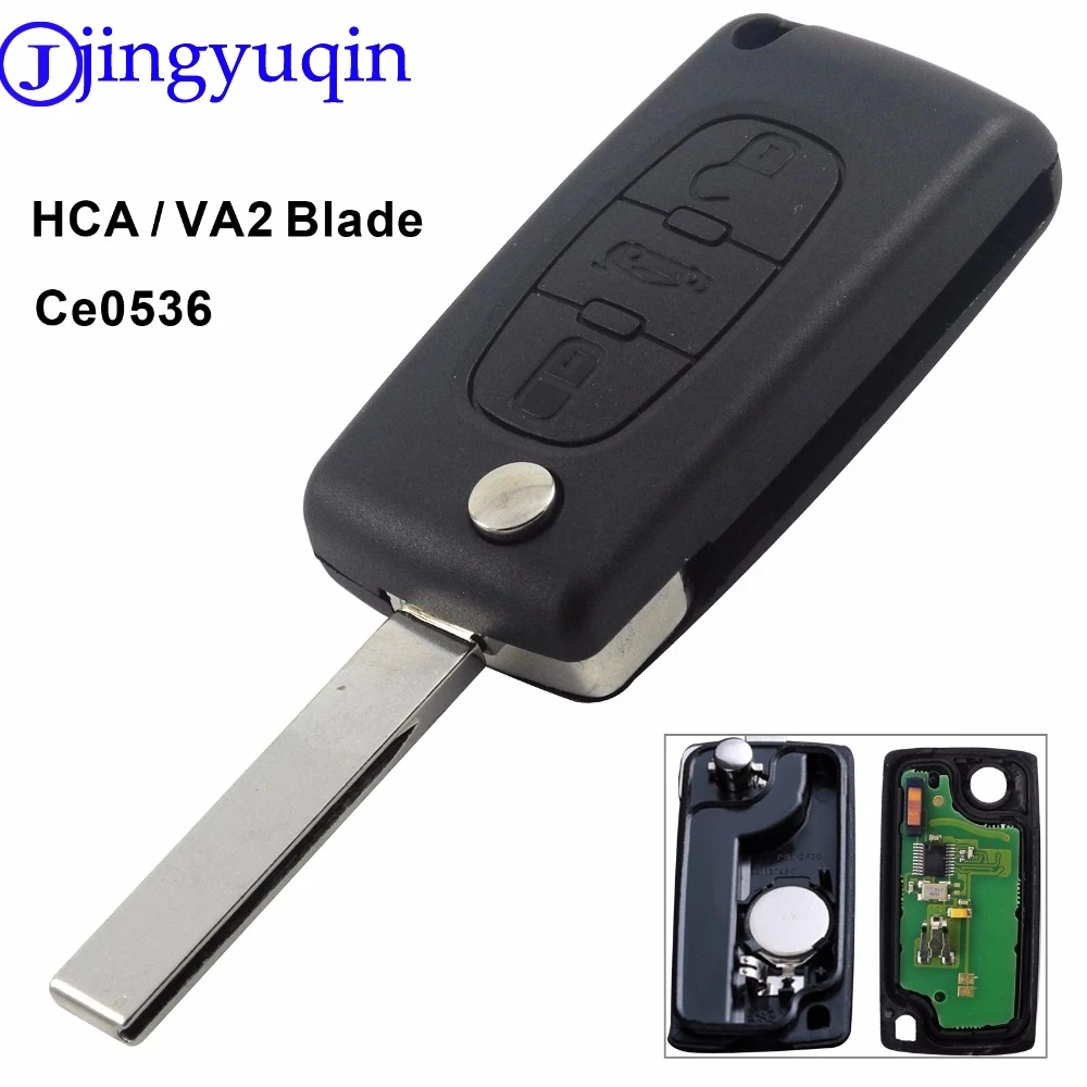 Jingyuqin для peugeot Citroen C3 C5 HU83 Blade CE0536 с дистанционным управлением 3 кнопки багажником ASK