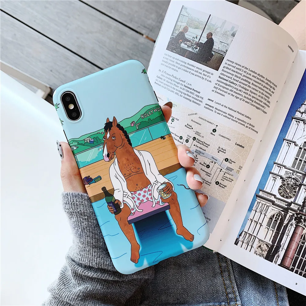 Fuuny BoJack Horseman Американский мультфильм чехол для телефона Apple iPhone 11 Pro Max Xr X XS 7 8 6 S Plus