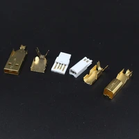 1set usb type b standard port female solder jacks connector pcb socket usb b type gold plated usb plug hifi usb plug