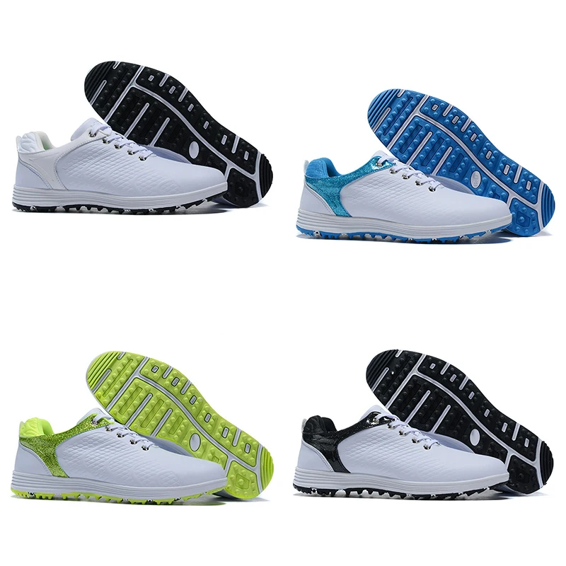 

Breathable Outdoor Grass Walking Sneakers Golf Sneakers Professional Lightweight Golfing Sport Trainers Casual Leather Shoes