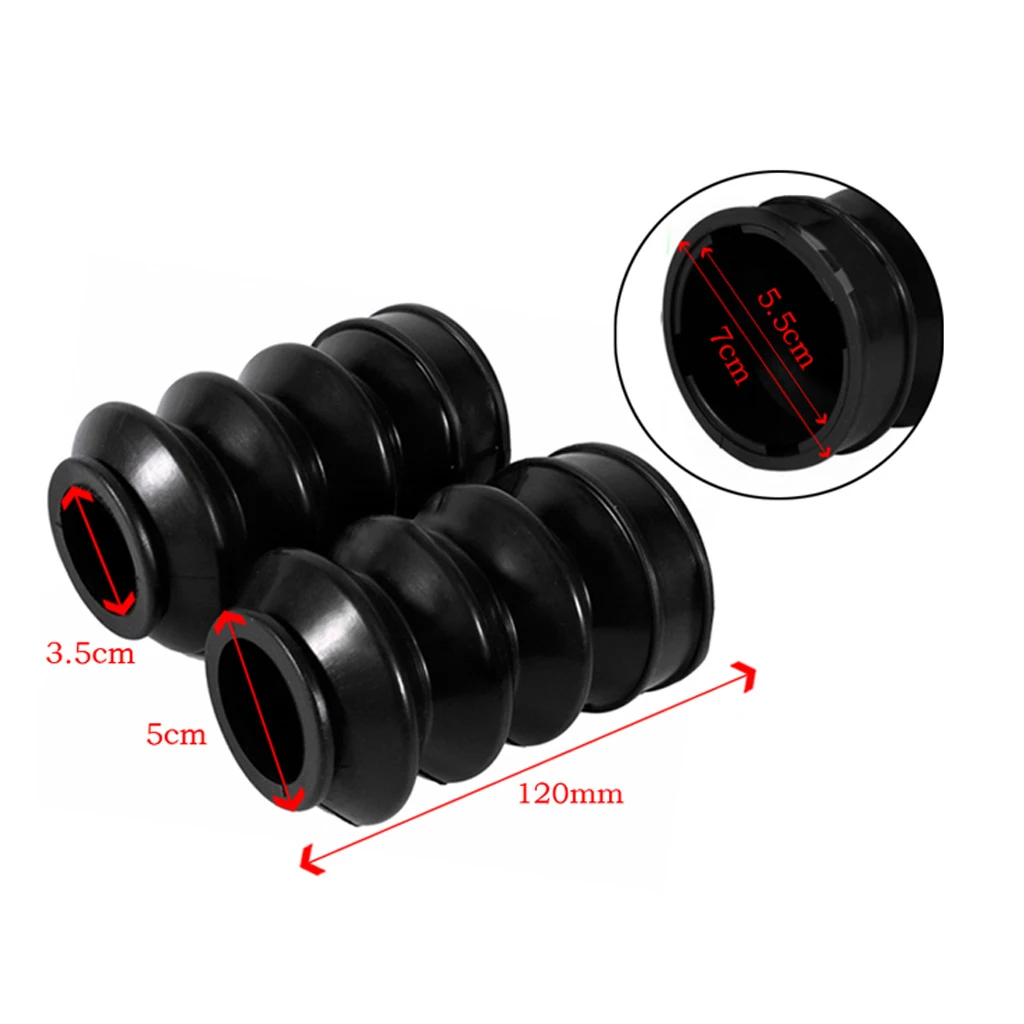 

120mm Motorcycle Rubber Front Fork Protector Cover Gaiters Boot For