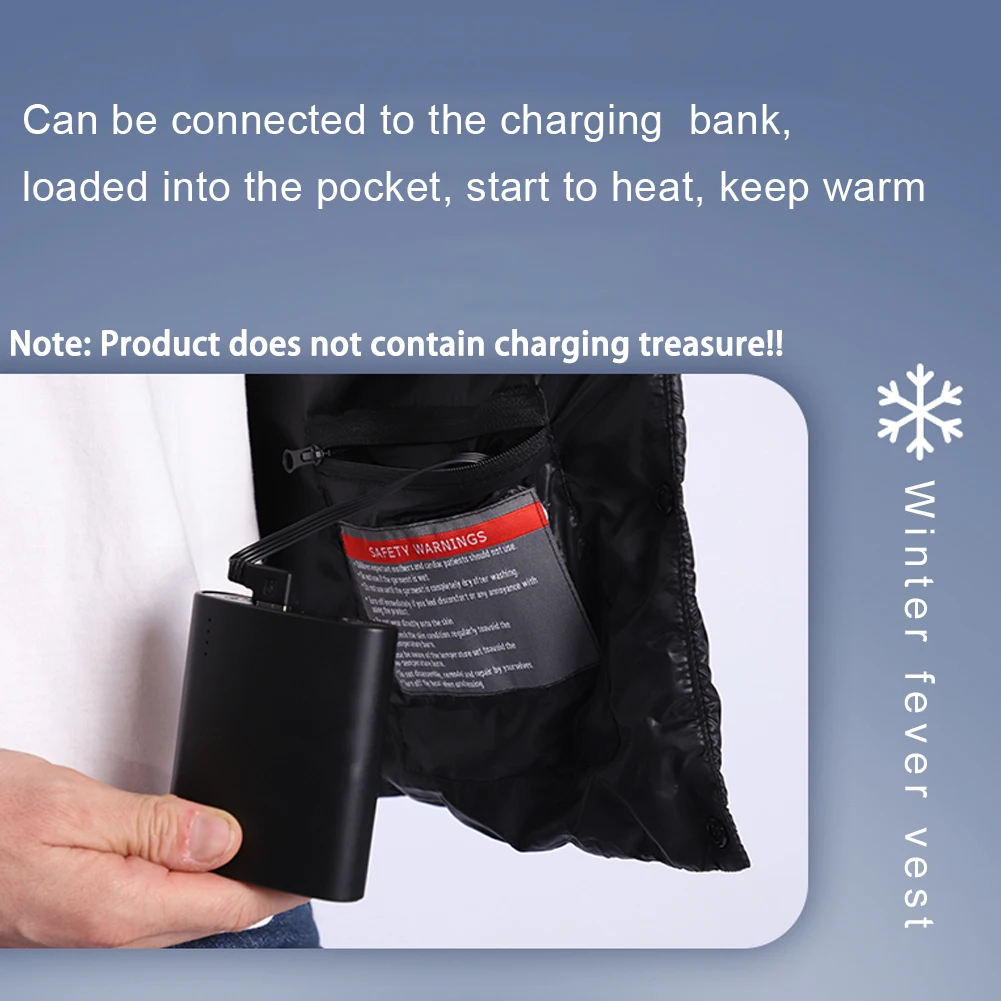Модный умный USB нагревательный жилет приложение Bluetooth контроль температуры