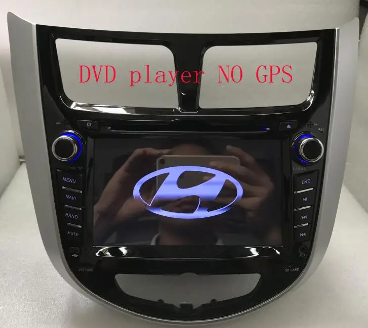 BYNCG русскоязычное меню " автомобильный dvd-плеер для Hyundai Solaris accent Verna i25 с 2 din Автомобильный навигатор GPS радиотранслятор USB BT 8 Гб карта - Цвет: DVD player NO GPS