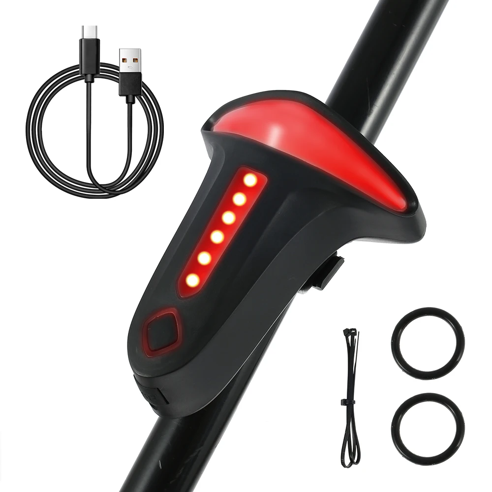 

Smart Bicycle Tail Rear Light Auto Start Stop Brake IPX6 Waterproof Tail Taillight Bike LED Lights USB Charge Cycling Ciclismo