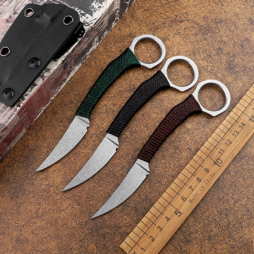 Портативный керамбит тактический нож с фиксированным лезвием D2 Карманный CS Go