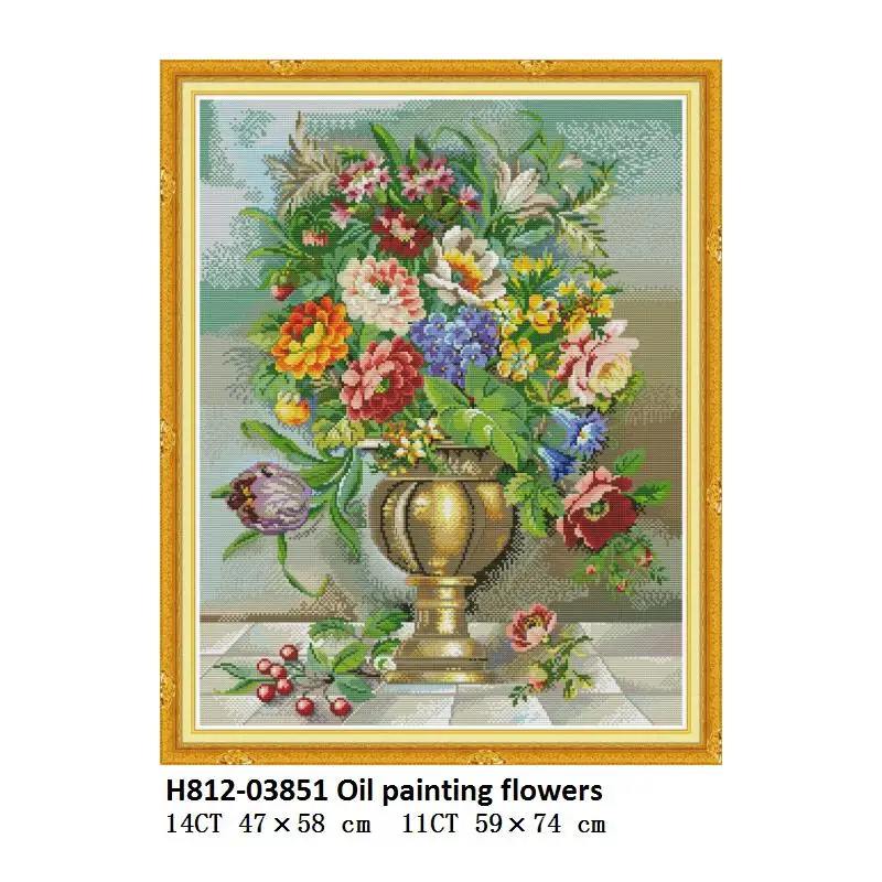 Cross Stitch H812 Joy Sunday картина маслом цветы вышивка крестом цветы наборы для вышивания наборы Сделай Сам Рукоделие Aida холст DMC Вышивка крестом иглы - Цвет: Cross Stitch H812