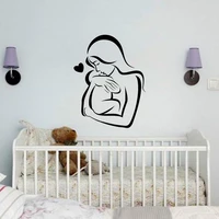 family love wall decal baby and mother vinyl wall art decal kids kids room decor nursery wallpaper bedroom decoration3667