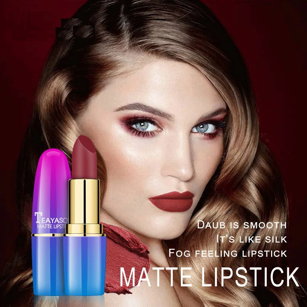 

2022 New Bullet Gradient Tube Prom Pink Scarlet Crimson Matte Lipstick Lipstick Makeup