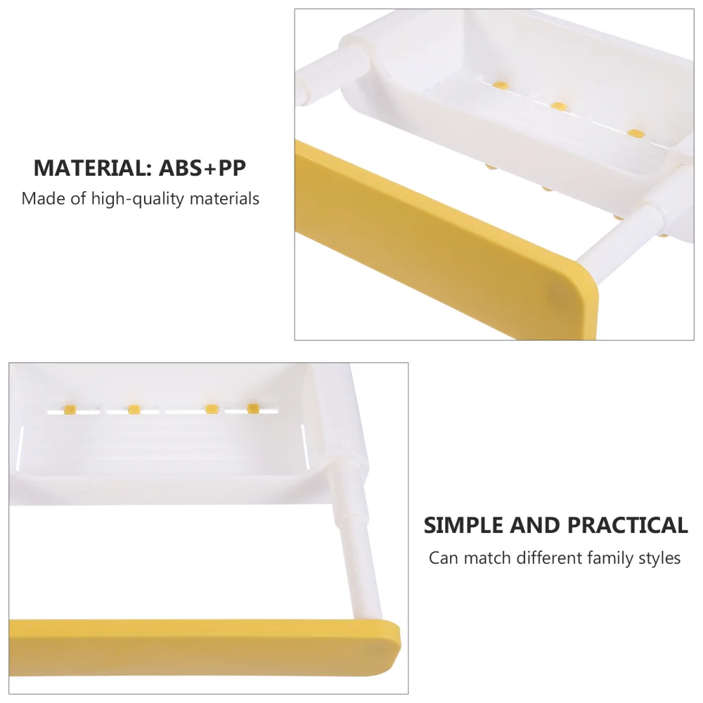 

1Pc Household Storage Rack Retractable Storage Stand Washbasin Holder (Yellow)