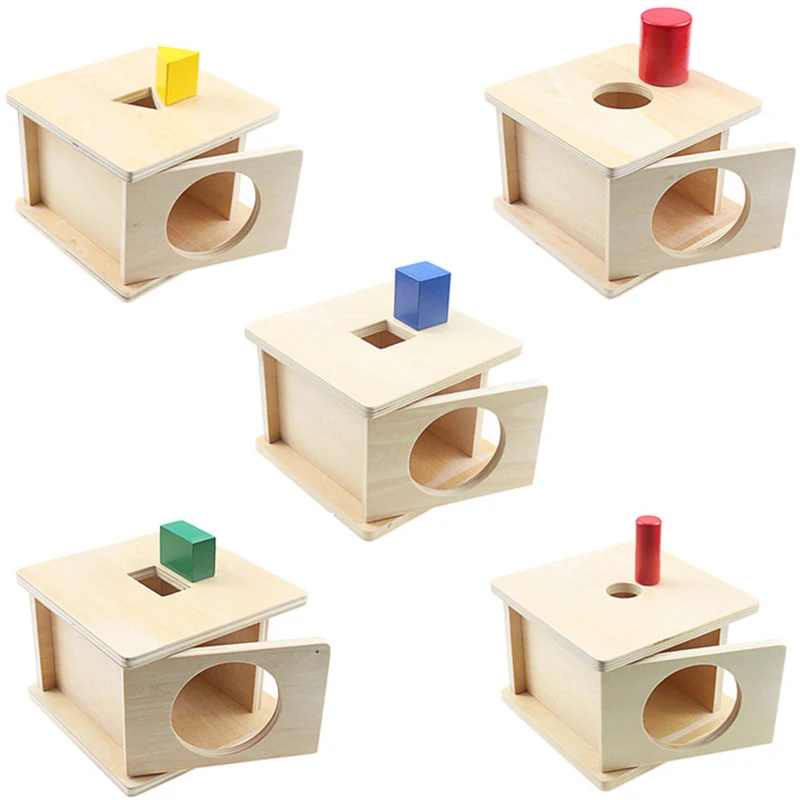 Монтессори Imbucare Box геометрическая форма соответствия Раннее Обучение игрушки