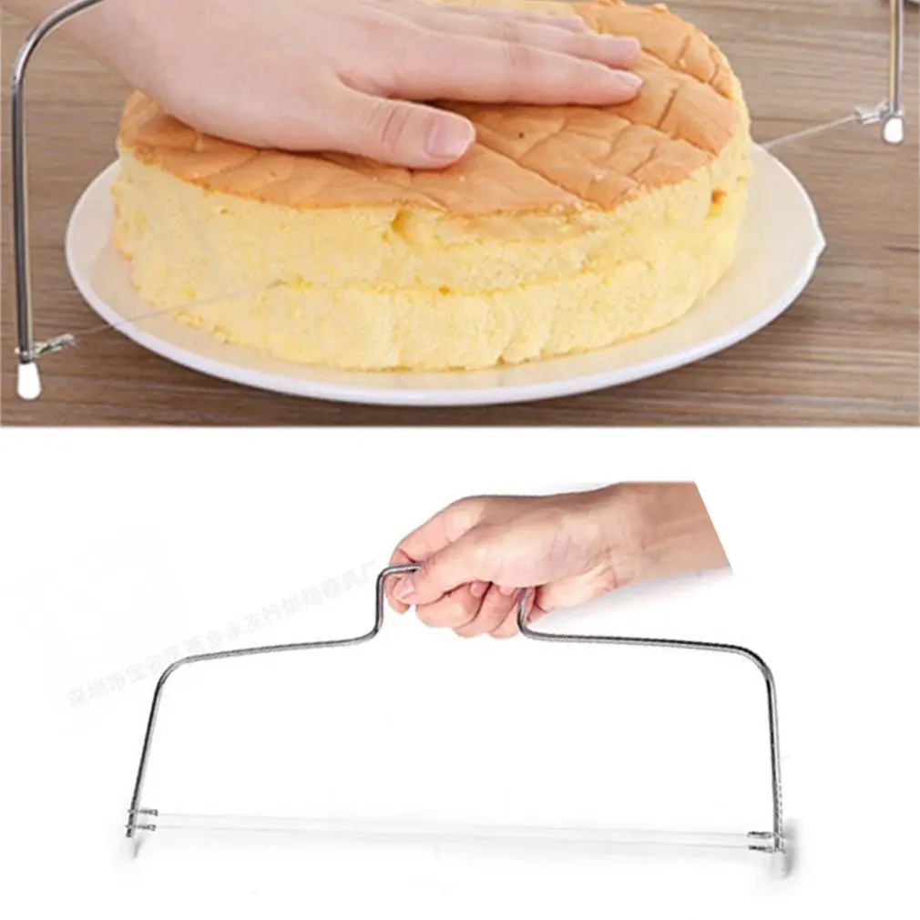 Baking Pastry Tools Double Wire Leveler Stainless Steel Slices Adjustable Cake Slicer Bread Layered Device |