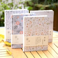 a5 page retro daily notebook school student schedule planning notepad flower cover stationery journal workbook thick handbook