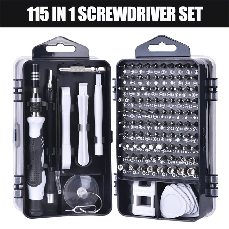 

Screwdriver Set 115 In 1 Precision Screw Driver Bit Torx Ratchet Magnetic Insulated Bits Multitools Phone Repair Hand Tools