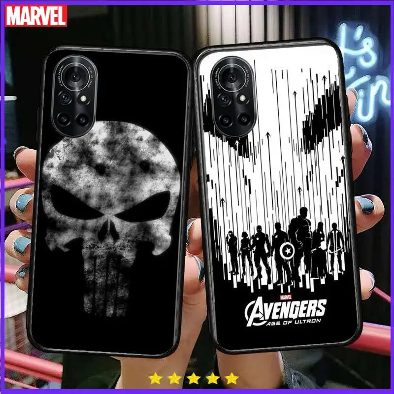 

Marvel Comics Black cool Clear Phone Case For Huawei Honor 20 10 9 8A 7 5T X Pro Lite 5G Black Etui Coque Hoesjes Comic Fash d