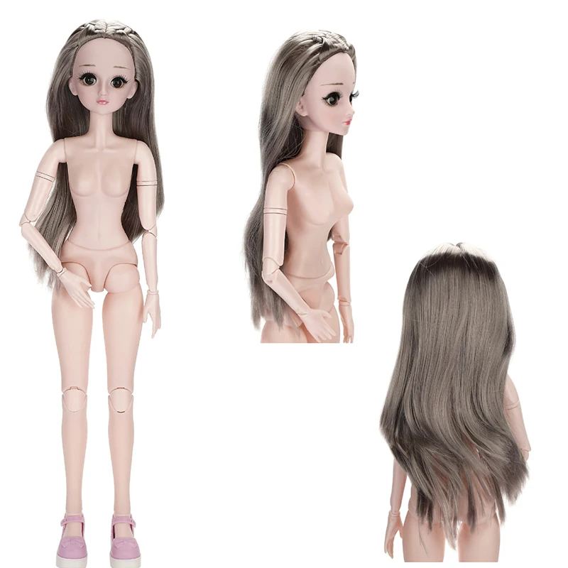Мода 60 см 21 подвижные шарнирные куклы BJD 3D глаза ресницы DIY женские голые обнаженные куклы тела игрушка для девочек подарок