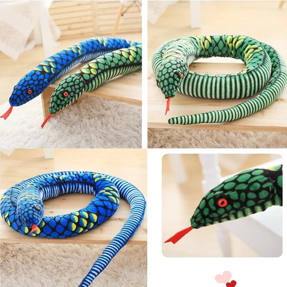Реалистичный гигантский удав плюшевая змея мягкие Животные игрушки куклы