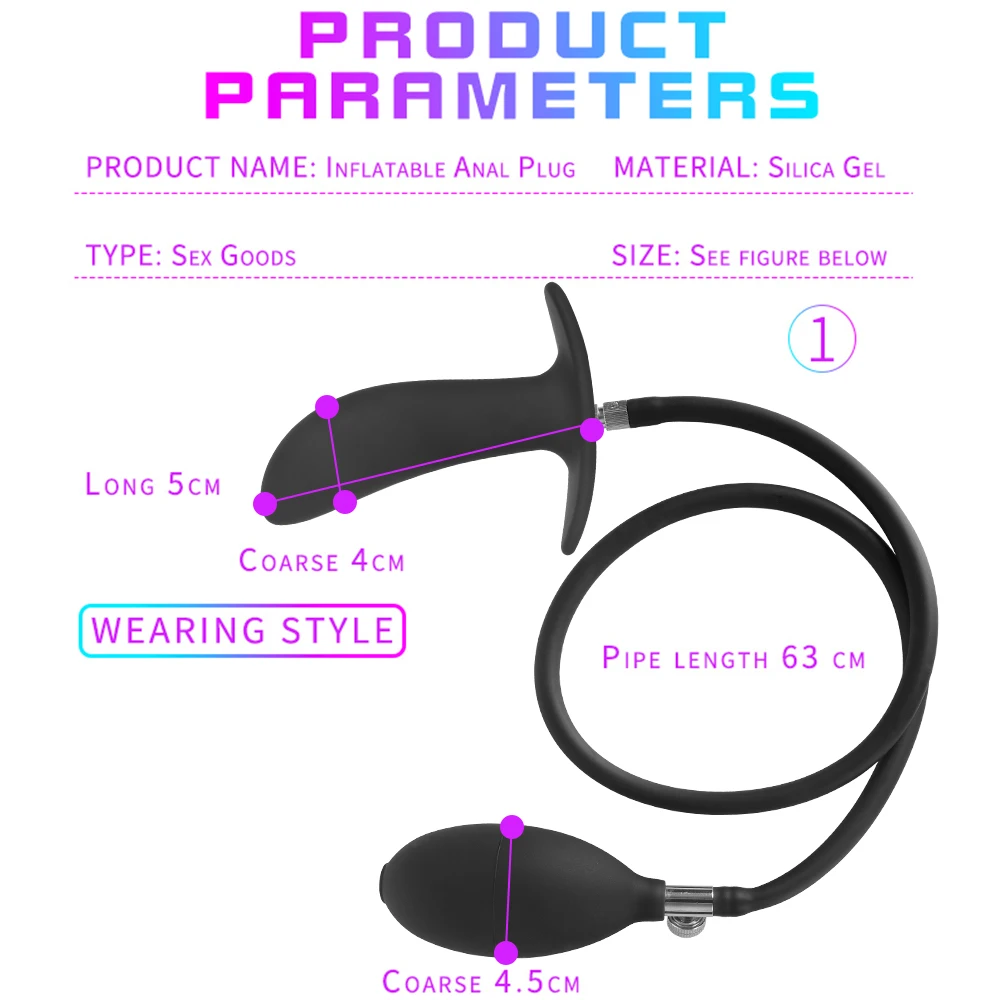 Large Inflatable Huge Big Anal Plug Dildo Pump Dilator Expandable No Vibrator Butt Balls Sex Toys For Male Women | Красота и здоровье