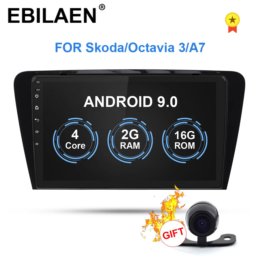EBILAEN автомобильный DVD мультимедийный плеер для Skoda Octavia A7 III 3- 2din Android 9,0 радио Автоматическая навигация gps камера заднего вида