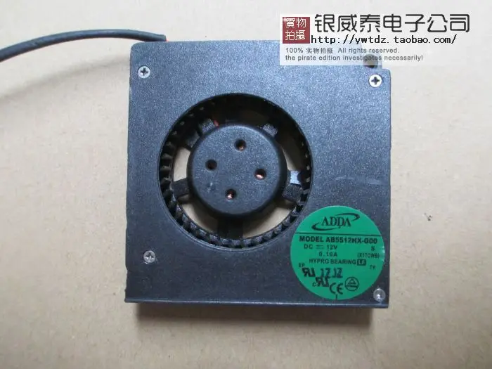 

New original ADDA AB5512HX-G00 12V 5510 5.5CM 55 * 55 * 10MM hydraulic turbine cooling fan