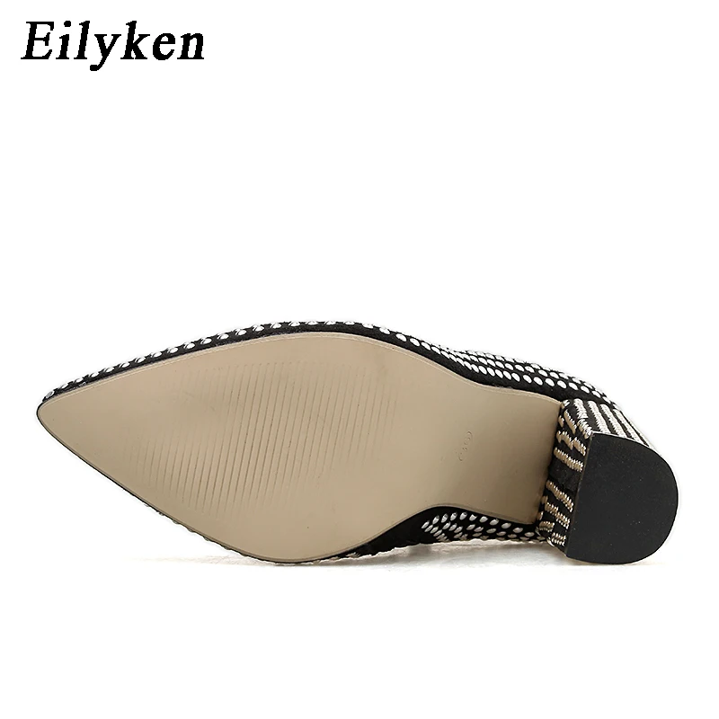 Eilyken/модные пикантные вечерние туфли с заклепками для ночного клуба; женские короткие осенне-зимние ботинки на молнии на высоком каблуке; размеры 41, 42