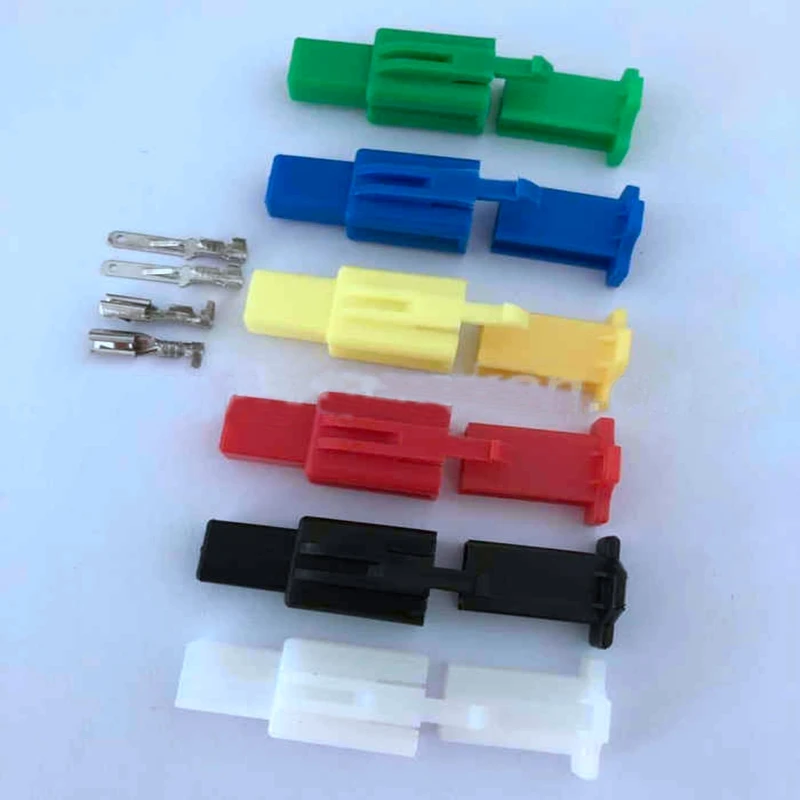 2P соединитель жгут проводов штекер электродвигателя 2 8 с клеммой желтый синий