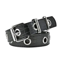 2021 new women belt punk chain belt fashion adjustable doublesingle row hole eyelet waistband with eyelet chain designer belt