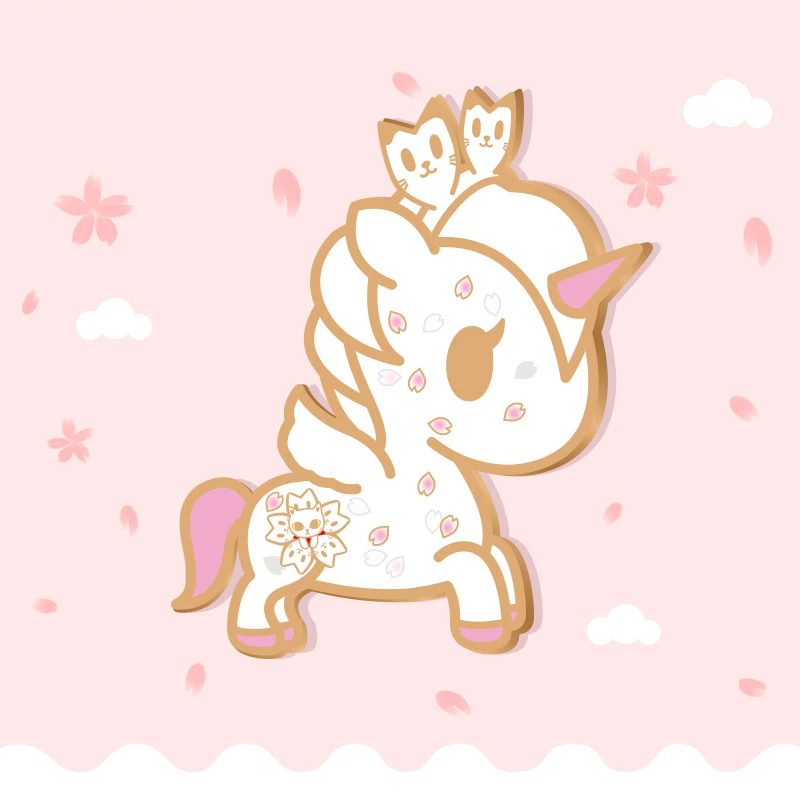 Tokidoki Sakura значок Единорог глухая коробка сувенир подарок для детей Сюрприз на