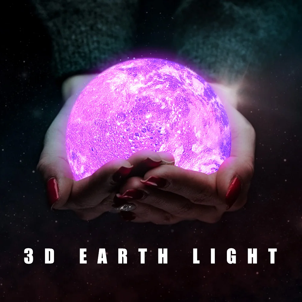 VKTECH 3D принт звезда луна лампа красочное изменение сенсорный пульт