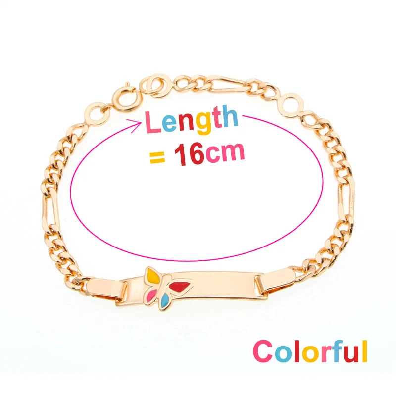 

Colorful Butterfly Gold Bracelets for Little Kids Jewelry Baby Armband Christmas Gift Bracelet Bebe Pulceras Bebek Bilezik B0231