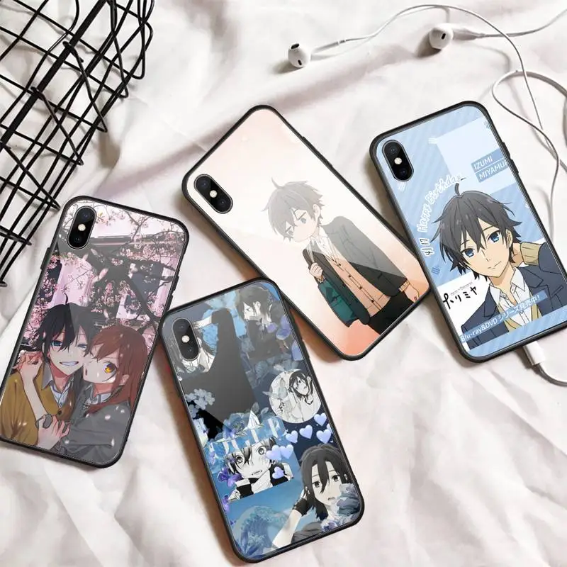 

Horimiya Miyamura Izumi anime Phone Case Tempered glass For iphone 6 7 8 plus X XS XR 11 12 13 PRO MAX mini