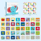 Монтессори карта для раннего обучения визуальной стимуляции животные фонарики для черных белых флэш-карт головоломки Детские Обучающие карты