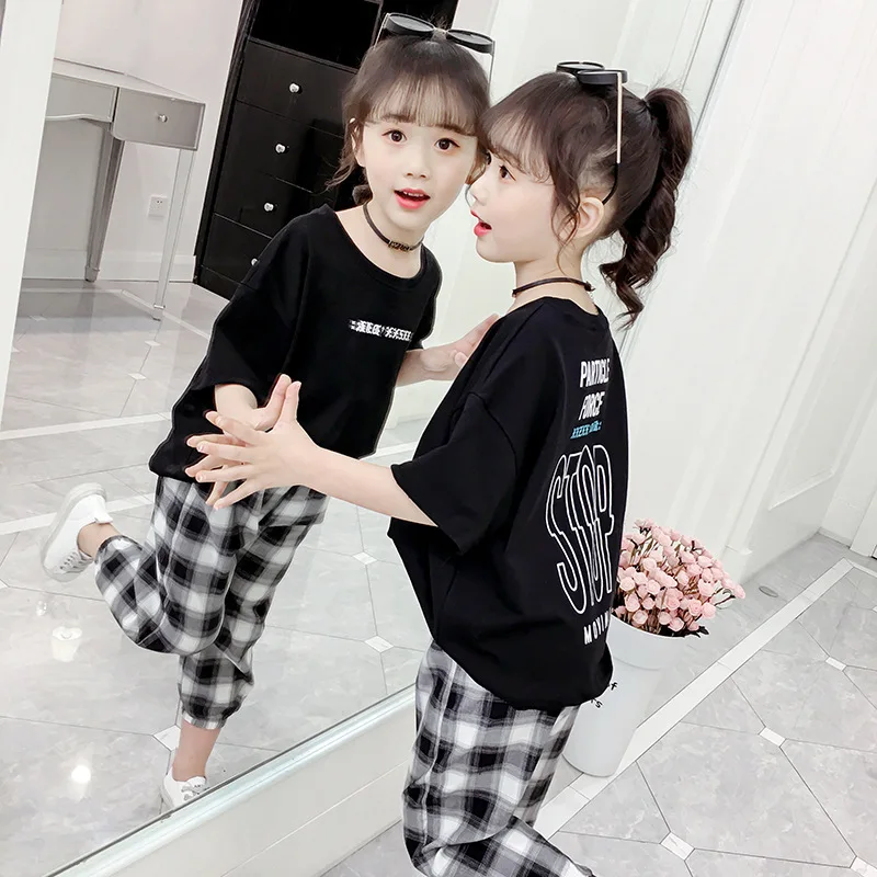 Комплект одежды для девочек футболка и штаны комплект из 2 предметов детей 4 6 лет