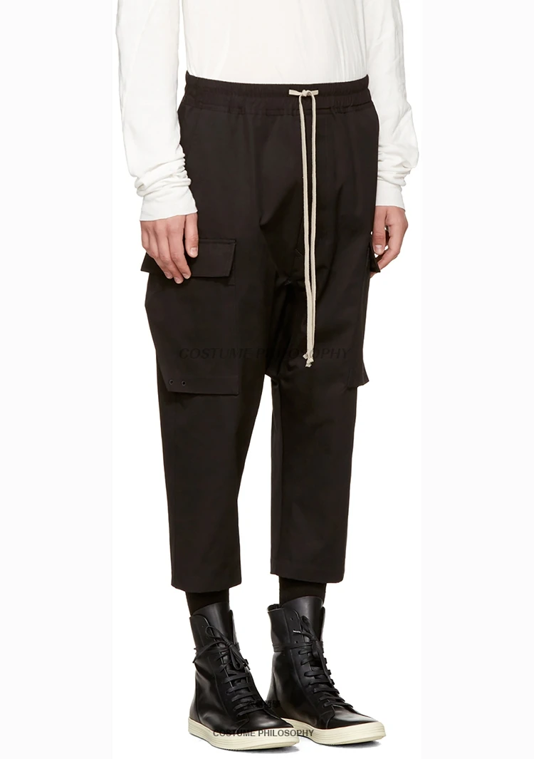 Мужская одежда стилист модные хип хоп мужские штаны шаровары повседневные