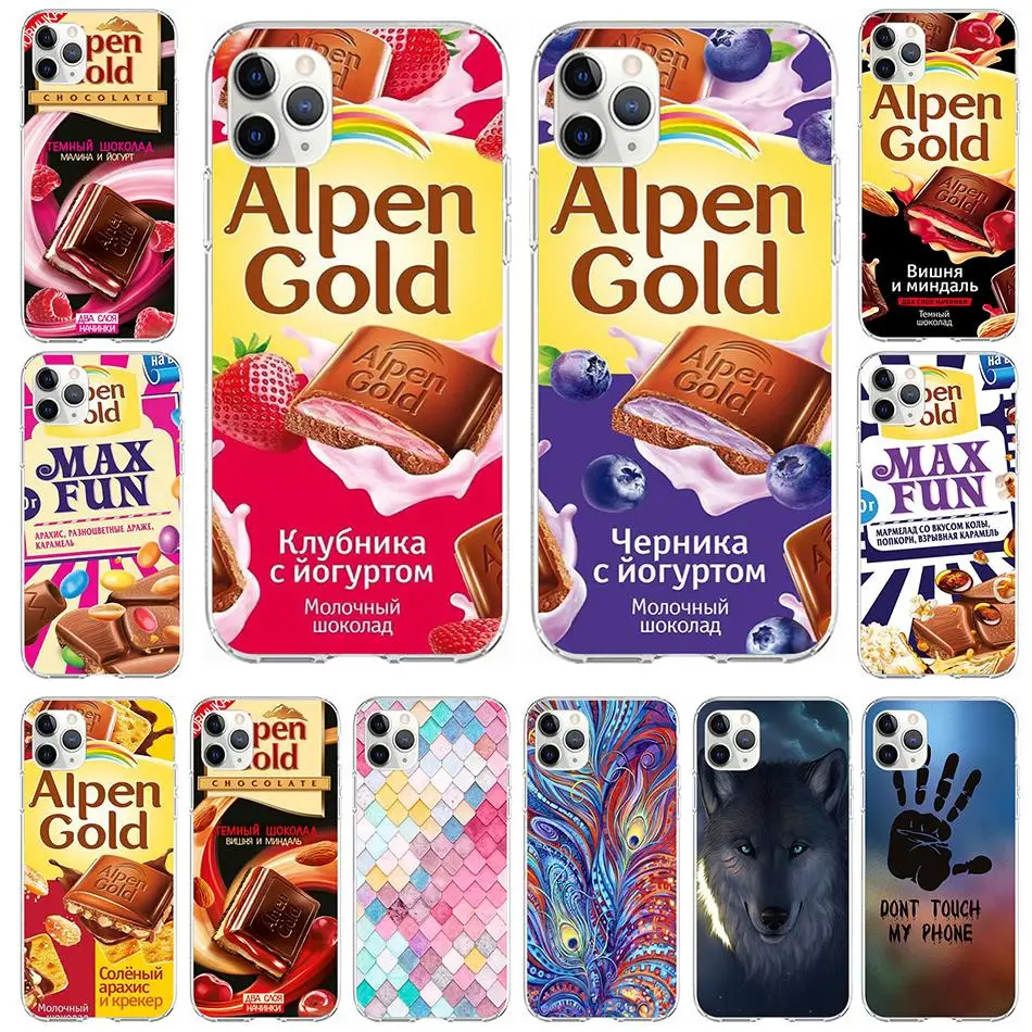 

For iPhone 12 Mini Case 12Pro Chocolate Russian Soft Silicone TPU Cover Phone Case Apple iPhone 12 Pro Max full 360 protective