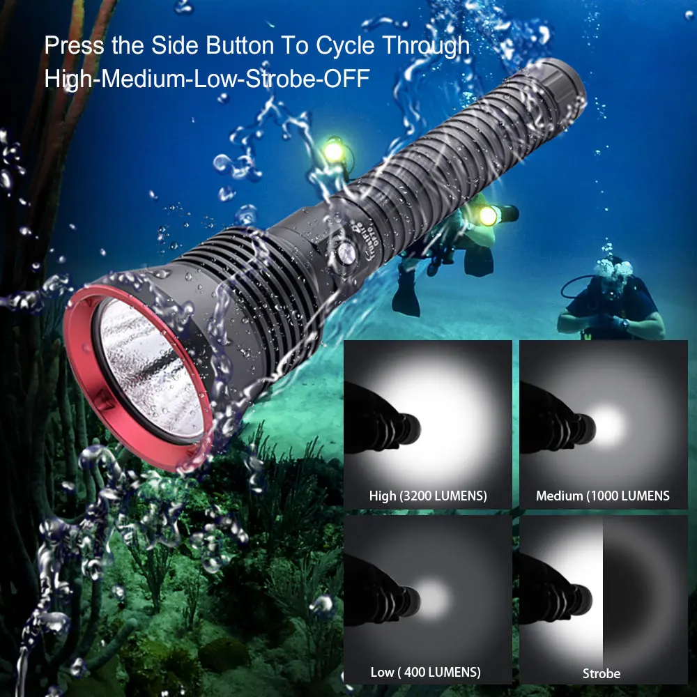 Verkaufen Trustfire DF70 Xhp 70,2 Tauchen Taschenlampe Super Helle Unterwasser Scuba Licht 26650LM Powered Flash Licht